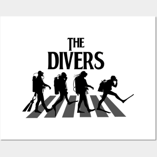 The Divers, Scuba Diver Design Posters and Art